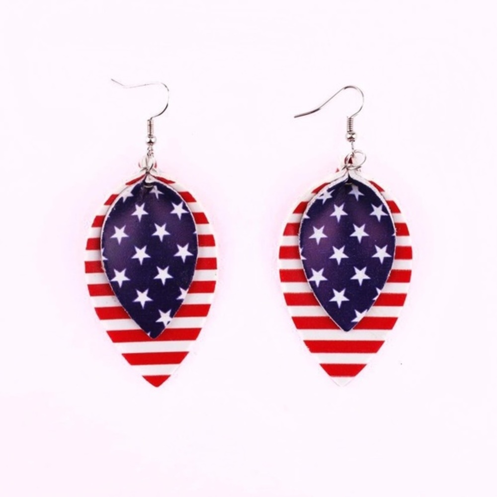 Coming Soon ! American Flag Earrings - Picture 2 of 3